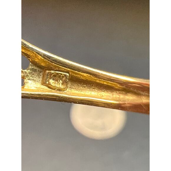 Vintage 14K Gold Aquamarine Solitaire Ring Filigree Statement Size 7 - Picture 6 of 16